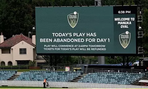 ഇന്ത്യ Vs പ്രൈം മിനിസ്റ്റേഴ്സ് ഇലവൻ ദ്വിദിന മത്സരം: ഒന്നാംനാളിലെ കളി ഉപേക്ഷിച്ചു