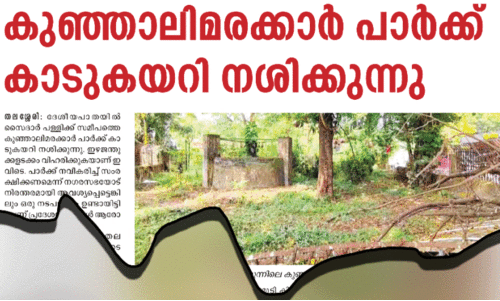 കുഞ്ഞാലി മരക്കാർ പാർക്ക് നവീകരിക്കാൻ ഫണ്ട്