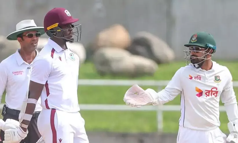 വെസ്റ്റ് ഇൻഡീസിനെതിരെയുള്ള ടെസ്റ്റ് മത്സരം; ബംഗ്ലാദേശിന് വമ്പൻ ലീഡ്