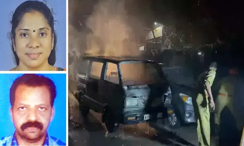 കൊല്ലത്ത് നടുറോഡിൽ ക്രൂരകൃത്യം; കാർ തടഞ്ഞ് യുവതിയെ ഭർത്താവ് ചുട്ടുകൊന്നു, കൂടെയുണ്ടായിരുന്ന യുവാവിനും പൊള്ളലേറ്റു കൊല്ലത്ത് നടുറോഡിൽ ക്രൂരകൃത്യം; കാർ തടഞ്ഞ് യുവതിയെ ഭർത്താവ് ചുട്ടുകൊന്നു, കൂടെയുണ്ടായിരുന്ന യുവാവിനും പൊള്ളലേറ്റു