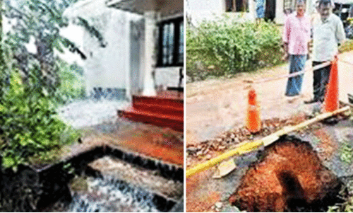 പൈപ്പ് പൊട്ടി വീട് തകർന്ന സംഭവം; കൈമലർത്തി അധികൃതർ പൈപ്പ് പൊട്ടി വീട് തകർന്ന സംഭവം; കൈമലർത്തി അധികൃതർ