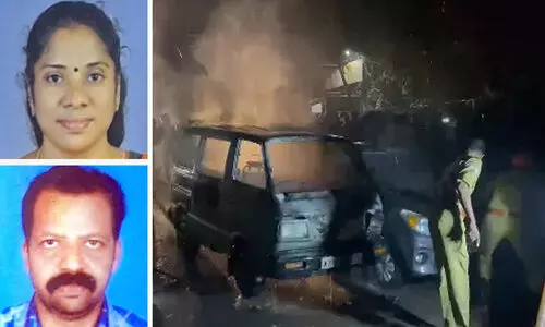 കൊല്ലത്ത് നടുറോഡിൽ ക്രൂരകൃത്യം; കാർ തടഞ്ഞ് യുവതിയെ ഭർത്താവ് ചുട്ടുകൊന്നു, കൂടെയുണ്ടായിരുന്ന യുവാവിനും പൊള്ളലേറ്റു