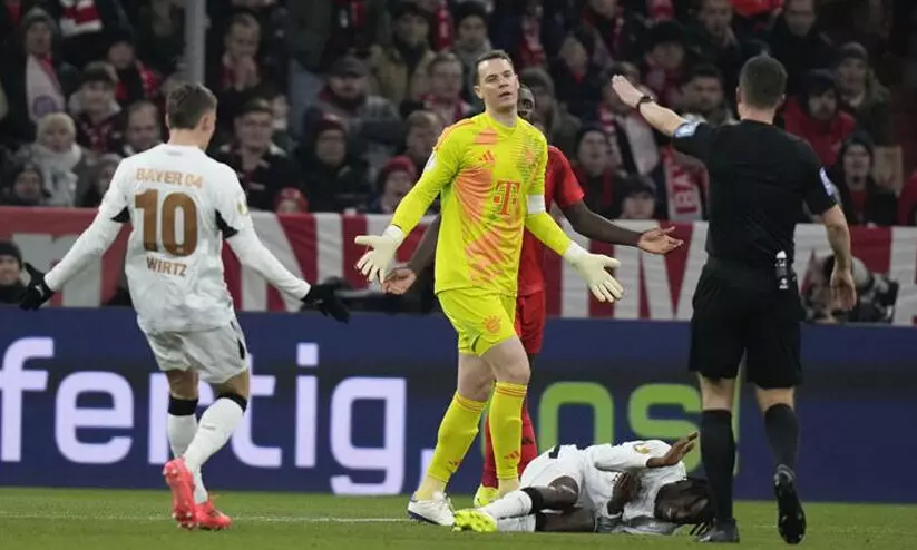 ന്യൂയറിന് ചുവപ്പ് കാർഡ്; ബയേണിനെ വീഴ്ത്തി ലെവർകുസൻ ജർമൻ കപ്പ് ക്വാർട്ടറിൽ