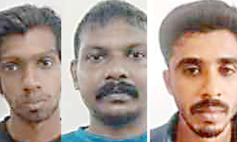 കാപ്പ ലംഘിച്ച് നാട്ടിലെത്തിയ മൂന്നുപേര് പിടിയില് കാപ്പ ലംഘിച്ച് നാട്ടിലെത്തിയ മൂന്നുപേര് പിടിയില്