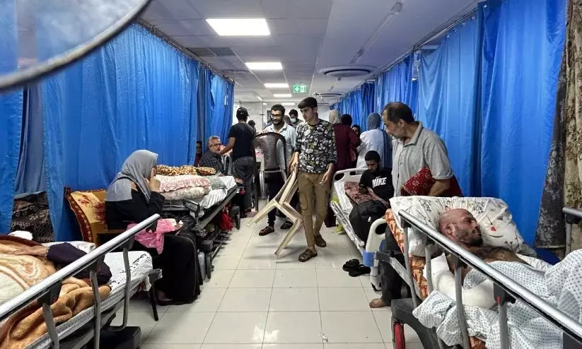 ഗസ്സ ആശുപത്രിക്കുമേൽ ഉപരോധം; മരണമുനമ്പിൽ 100ലേറെ രോഗികൾ ഗസ്സ ആശുപത്രിക്കുമേൽ ഉപരോധം; മരണമുനമ്പിൽ 100ലേറെ രോഗികൾ