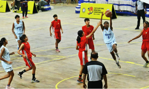 Kerala-Rajasthan match in domestic youth basketball