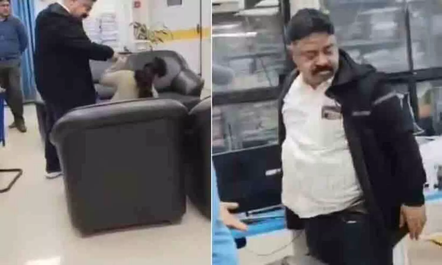 man threatens female manager
