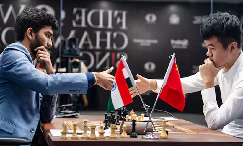 11ാം ഗെയിമിൽ ഡിങ് ലിറൻ വീണു, ലോക ചെസ് ചാമ്പ്യൻഷിപ്പിൽ ഗുകേഷിന്റെ മുന്നേറ്റം 11ാം ഗെയിമിൽ ഡിങ് ലിറൻ വീണു, ലോക ചെസ് ചാമ്പ്യൻഷിപ്പിൽ ഗുകേഷിന്റെ മുന്നേറ്റം