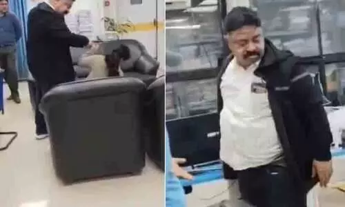 man threatens female manager