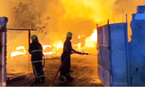 സീ​ബി​ൽ മ​രം ക​യ​റ്റി​യ ട്ര​ക്കി​ന് തീ​പി​ടി​ച്ചു