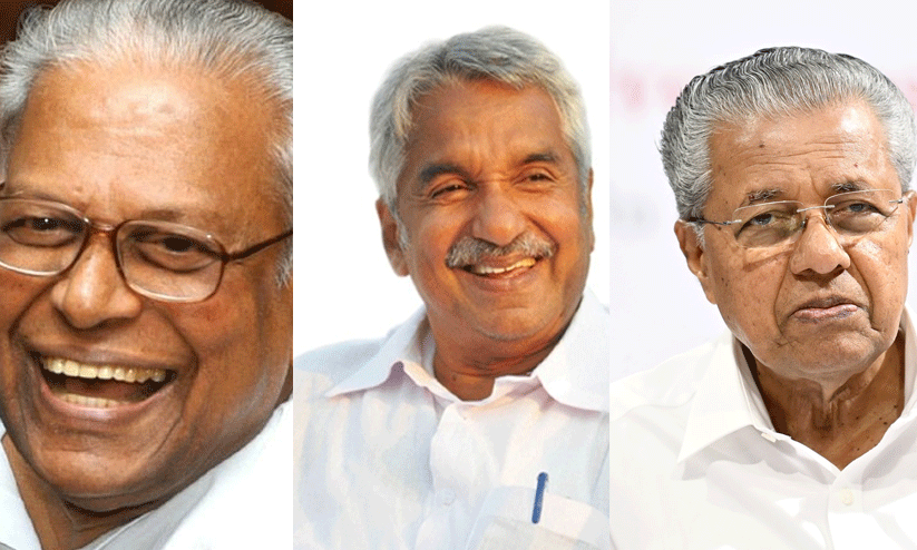 വി.എസ്. അച്യുതാനന്ദൻ, ഉമ്മൻ ചാണ്ടി, പിണറായി വിജയൻ