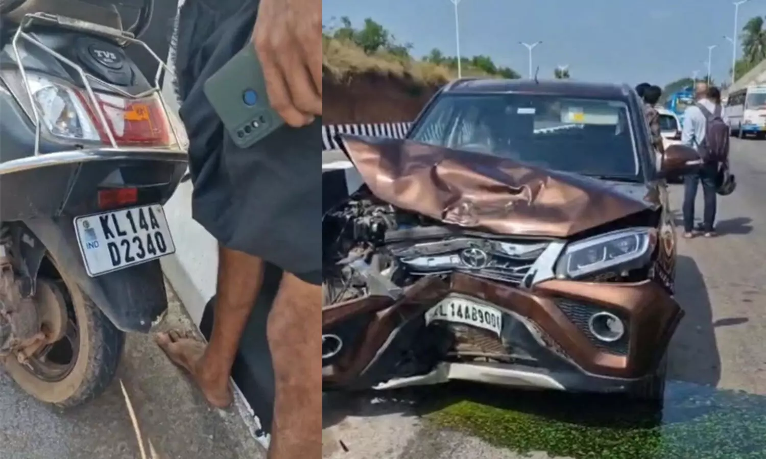 കുമ്പള ദേശീയപാതയിൽ സ്കൂട്ടറും കാറും കൂട്ടിയിടിച്ച് സ്കൂട്ടർ യാത്രക്കാരൻ മരിച്ചു