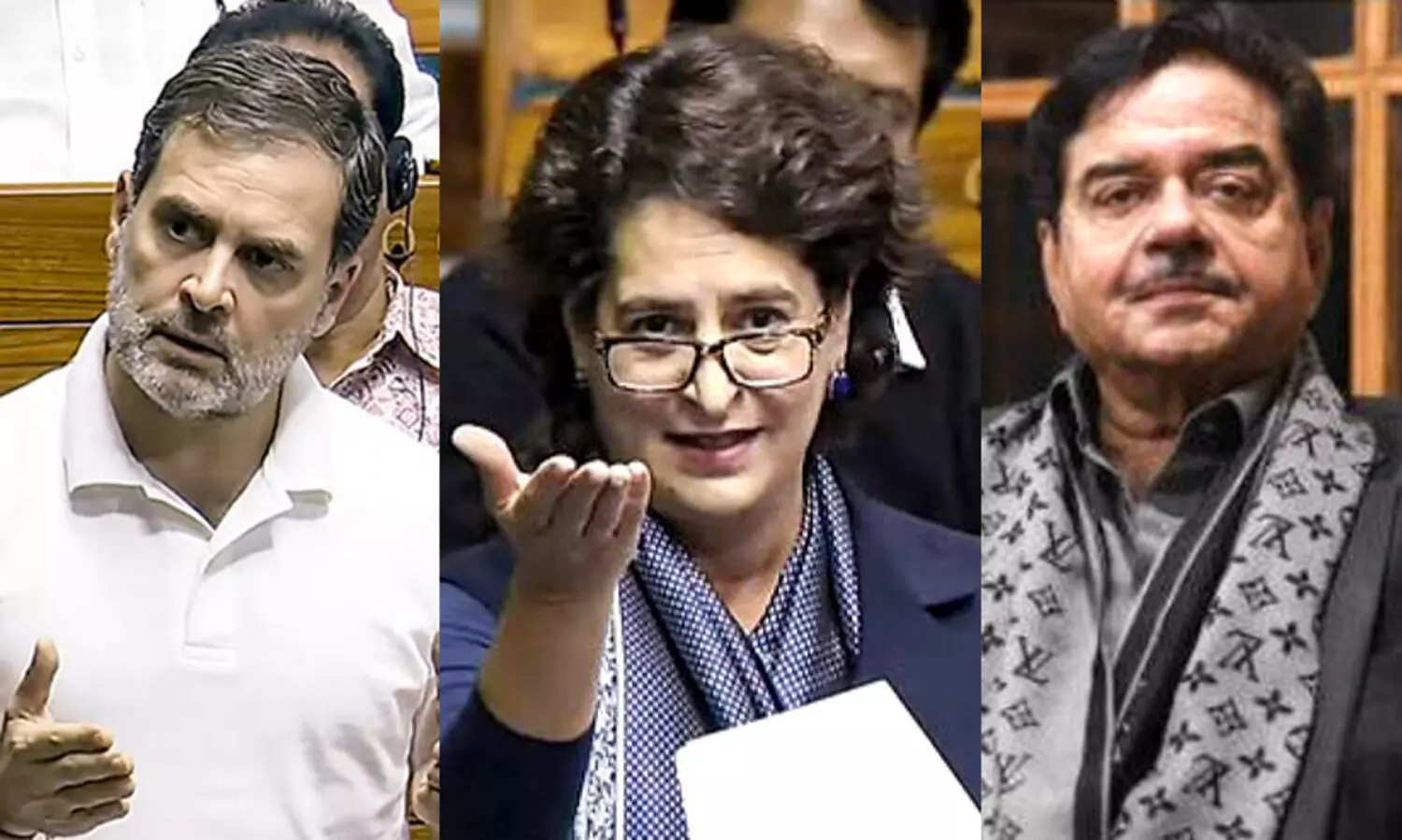 Shatrughan Sinha, Rahul Gandhi, Priyanka Gandhi