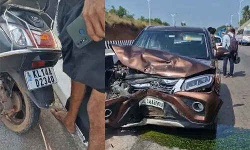 കുമ്പള ദേശീയപാതയിൽ സ്കൂട്ടറും കാറും കൂട്ടിയിടിച്ച് സ്കൂട്ടർ യാത്രക്കാരൻ മരിച്ചു