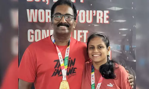 മാസ്റ്റേഴ്സ് ഗെയിംസ് പവർലിഫ്റ്റിങിൽ വീണ്ടും സ്വർണം നേടി ദമ്പതികൾ
