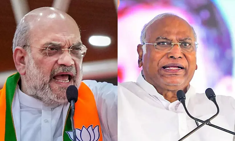 പ്രതിപക്ഷം വാക്കുകൾ വളച്ചൊടിച്ചെന്ന് അമിത് ഷാ; മന്ത്രിസഭയിൽ തുടരാൻ അവകാശമില്ലെന്ന് ഖാർഗെ പ്രതിപക്ഷം വാക്കുകൾ വളച്ചൊടിച്ചെന്ന് അമിത് ഷാ; മന്ത്രിസഭയിൽ തുടരാൻ അവകാശമില്ലെന്ന് ഖാർഗെ