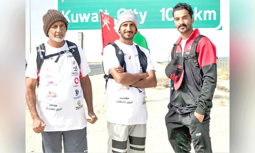 കാ​ൽ​ന​ട​യാ​ത്രയിലൂടെ സ്നേഹം പകർന്ന് മൂന്ന് ഒ​മാ​നി​ക​ൾ