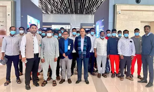 ബഹ്റൈൻ ജയിൽ മോചിതരായ ഇന്ത്യൻ മത്സ്യതൊഴിലാളികളെ നാട്ടിലെത്തിച്ചു