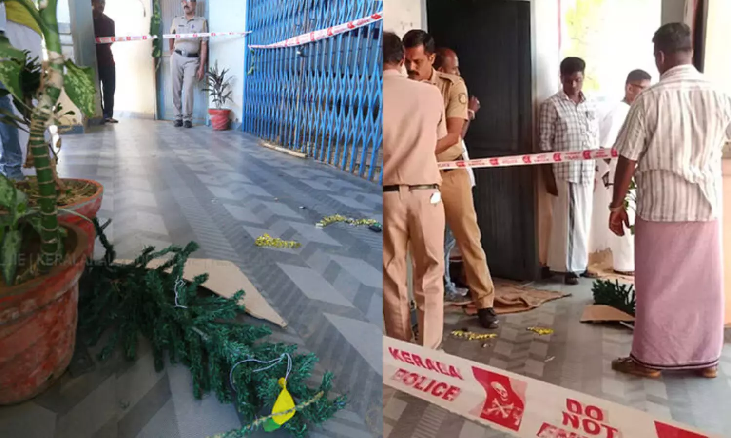 പാലക്കാട് തത്തമംഗലം സ്കൂളിൽ വിദ്യാർഥികൾ ഒരുക്കിയ പുൽക്കൂട് തകർത്തു