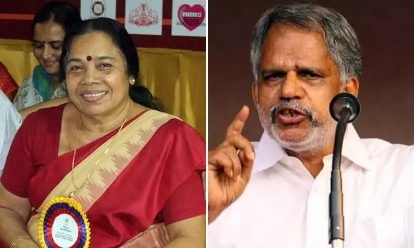 ‘പറഞ്ഞത് പാർട്ടി നിലപാട്, കേരളത്തിൽ വർഗീയ പ്രവർത്തനങ്ങൾ അനുവദിക്കില്ല’; വിജയരാഘവനെ ന്യായീകരിച്ച് പി.കെ. ശ്രീമതി ‘പറഞ്ഞത് പാർട്ടി നിലപാട്, കേരളത്തിൽ വർഗീയ പ്രവർത്തനങ്ങൾ അനുവദിക്കില്ല’; വിജയരാഘവനെ ന്യായീകരിച്ച് പി.കെ. ശ്രീമതി