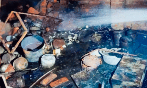 Cooking gas cylinder explosion hazard