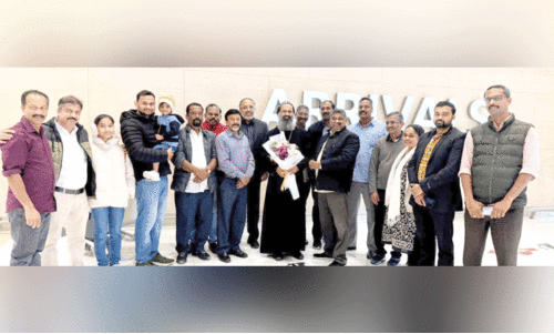 മ​ർ​ക്കോ​സ് മോ​ർ ക്രി​സ്റ്റോ​ഫൊ​റോ​സ് മെ​ത്രാ​പൊ​ലീ​ത്ത​ക്ക്​ സ്വീ​ക​ര​ണം