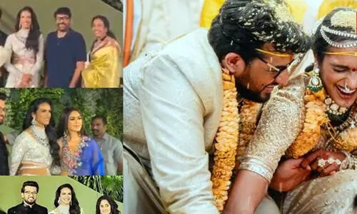 ചിരഞ്ജീവി, തല അജിത്, നാഗാർജുന, മൃണാൽ താക്കൂർ..; പി.വി. സിന്ധുവിന്‍റെ റിസപ്ഷന് പങ്കെടുത്ത് പ്രമുഖർ