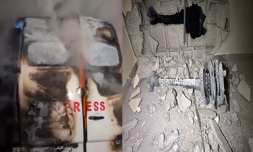 മാധ്യമപ്രവർത്തകരുടെ വാഹനമാണെന്ന് അറിഞ്ഞിട്ടും ആക്രമിച്ച് ഇസ്രായേൽ; അഞ്ച് പേർ കൊല്ലപ്പെട്ടു മാധ്യമപ്രവർത്തകരുടെ വാഹനമാണെന്ന് അറിഞ്ഞിട്ടും ആക്രമിച്ച് ഇസ്രായേൽ; അഞ്ച് പേർ കൊല്ലപ്പെട്ടു