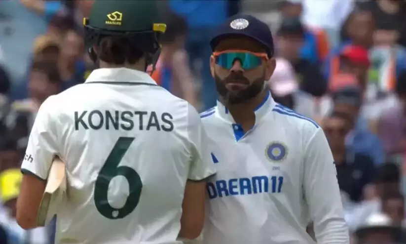 പണി ചോദിച്ചുവാങ്ങി! കോൺസ്റ്റാസിനെ ‘ചൊറിഞ്ഞ’ കോഹ്ലിക്ക് പിഴ