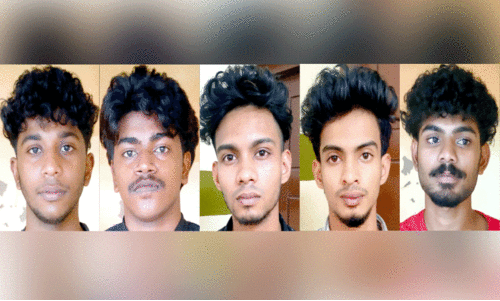കടക്കാരനെ ഉപദ്രവിച്ചു: തടഞ്ഞ പൊലീസുകാരനും മർദനം; അഞ്ച്​ യുവാക്കൾ അറസ്റ്റിൽ