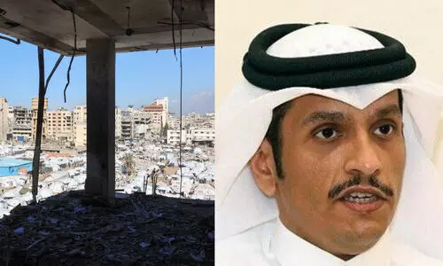 ഗ​സ്സ വെ​ടി​നി​ർ​ത്ത​ൽ ച​ർ​ച്ച വീ​ണ്ടും; ഹ​മാ​സ് നേ​താ​ക്ക​ളും ഖ​ത്ത​ർ പ്ര​ധാ​ന​മ​ന്ത്രി​യും കൂ​ടി​ക്കാ​ഴ്ച ന​ട​ത്തി