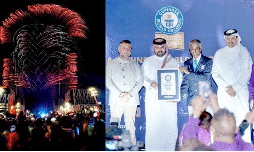 ലു​സൈ​ലി​ലെ പു​തു​വ​ർ​ഷാ​ഘോ​ഷ​ത്തി​ന് ഗി​ന്ന​സ് തി​ള​ക്കം