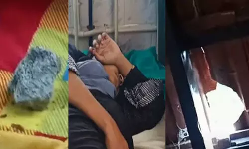 മലപ്പുറം വാലില്ലാപ്പുഴയിൽ ക്രഷറിൽ നിന്ന് കല്ല് തെറിച്ച് വീണ് വീട്ടിൽ കിടന്നുറങ്ങിയ ഗർഭിണിക്ക് പരിക്ക്