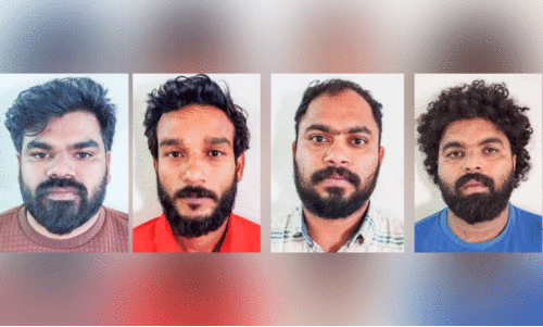 യു​വാ​വി​നെ ത​ട്ടി​ക്കൊ​ണ്ടു​പോ​യി മ​ർ​ദി​ച്ച   കേ​സ്; നാ​ല് പ്ര​തി​ക​ൾ അ​റ​സ്റ്റി​ൽ