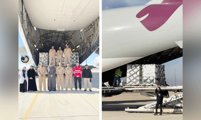 സി​റി​യ​യി​ലേ​ക്ക് സ​ഹാ​യം തു​ട​ർ​ന്ന് ഖ​ത്ത​ർ