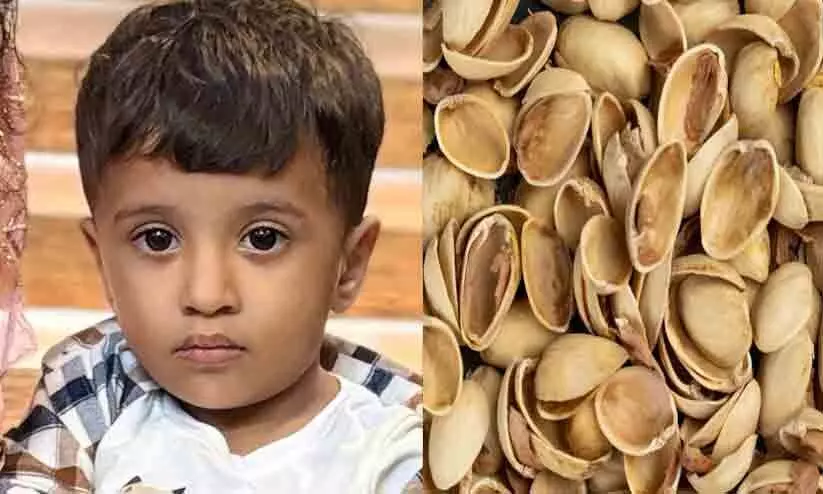 പിസ്തയുടെ തോട് തൊണ്ടയിൽ കുടുങ്ങി രണ്ടു വയസുകാരൻ മരിച്ചു