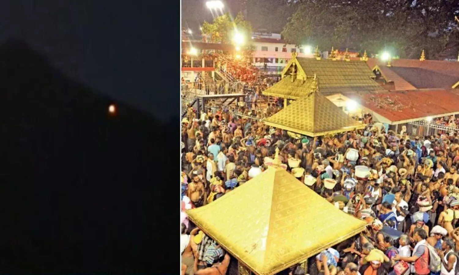 പൊന്നമ്പലമേട്ടിൽ മകരജ്യോതി തെളിഞ്ഞു; ഭക്തലക്ഷങ്ങൾക്ക് ദർശന സായൂജ്യം