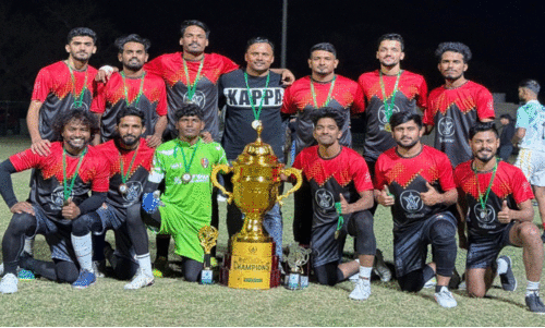 സീ​തി​ഹാ​ജി ക​പ്പ് ഫു​ട്ബാ​ൾ: മ​സ്ക​ത്ത് ഹ​മ്മേ​ഴ്സ് ടീ ​ടൈം ജേ​താ​ക്ക​ൾ