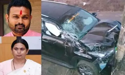 കർണാടക മന്ത്രി ലക്ഷ്മി ഹെബ്ബാൽക്കർക്ക് കാറപകടത്തിൽ പരിക്ക്