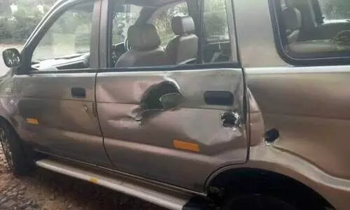 നസ്ലിൻ-കല്യാണി പ്രിയദര്‍ശന്‍ ചിത്രത്തിന്റെ ഷൂട്ടിങ് സംഘം സഞ്ചരിച്ച കാറിന് നേരെ കാട്ടാന ആക്രമണം