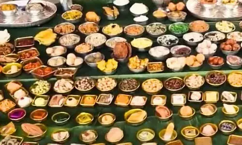 സംക്രാന്തി ആഘോഷത്തിൽ മരുമകന് ഒരുക്കിയ വിരുന്നിൽ 465 വിഭവങ്ങൾ! വിഡിയോ കാണാം