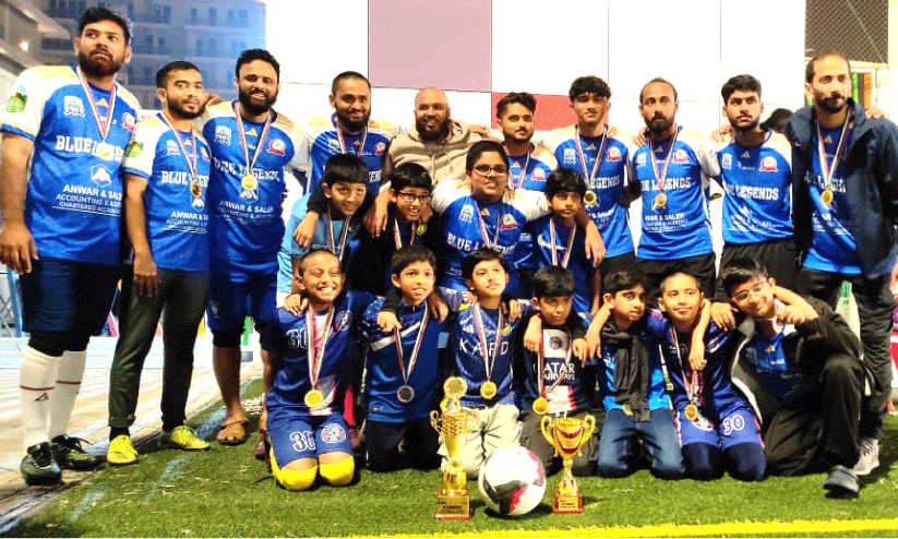 ഇ​ൻ​ജാ​സ് ഫു​ട്ബാ​ൾ: ബ്ലൂ ​ലെ​ജ​ൻ​ഡ്സ് ജേ​താ​ക്ക​ൾ