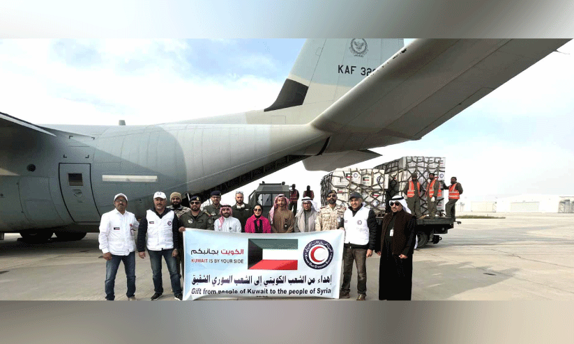 സി​റി​യ​യി​ലേ​ക്ക് സ​ഹാ​യ​വു​മാ​യി അ​ഞ്ചാം വി​മാ​നം അ​യ​ച്ചു