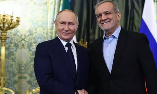 സഹകരണം ശക്തമാക്കും; പുടിനെ സന്ദർശിച്ച് ഇ​റാ​ൻ പ്ര​സി​ഡ​ന്റ്