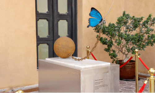 സ്വാ​ത​ന്ത്ര്യ പ്ര​തീ​ക​മാ​യി ക​താ​റ​യി​ൽ ‘നെ​വ​ർ ഗി​വ് അ​പ്’