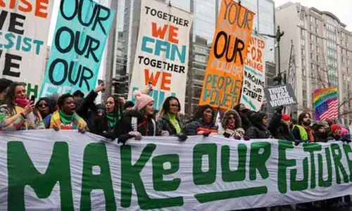 സ്ഥാനാരോഹണത്തിനു മുമ്പ് വാഷിങ്ടണിൽ സ്ത്രീകളുടെ   ട്രംപ് വിരുദ്ധ റാലി