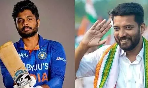 ‘സഞ്ജു അതിജീവിക്കും, കാരണം അയാളുടെ കുപ്പായം വിയർപ്പ് തുന്നിയിട്ടതാണ്’; താരത്തെ പിന്തുണച്ച് ഷാഫി പറമ്പിൽ