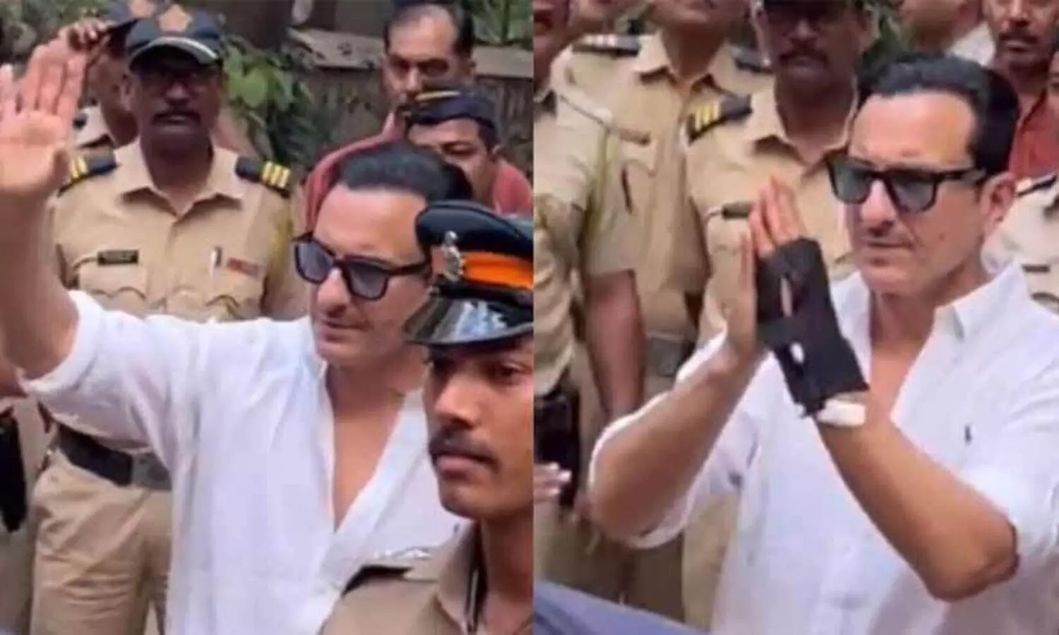 ആരാധകരെ കൈകൂപ്പി അഭിവാദ്യം ചെയ്ത് സെയ്ഫ് അലി ഖാൻ; പൊലീസ് സുരക്ഷയിൽ ബാന്ദ്രയിലെ വീട്ടിലെത്തി -വിഡിയോ