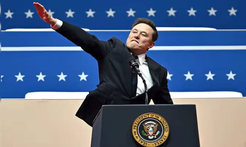 മസ്കിന്റേത് നാസി സല്യൂട്ടോ? ട്രംപിന്റെ സ്ഥാനാരോഹണത്തിന് പിന്നാലെ വിവാദം മസ്കിന്റേത് നാസി സല്യൂട്ടോ? ട്രംപിന്റെ സ്ഥാനാരോഹണത്തിന് പിന്നാലെ വിവാദം