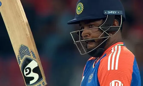 വിവാദങ്ങൾക്ക് മേലെ സാമ്പിൾ വെടിക്കെട്ട്! ഒരോവറിൽ 22 റൺസ് തൂക്കി സഞ്ജു